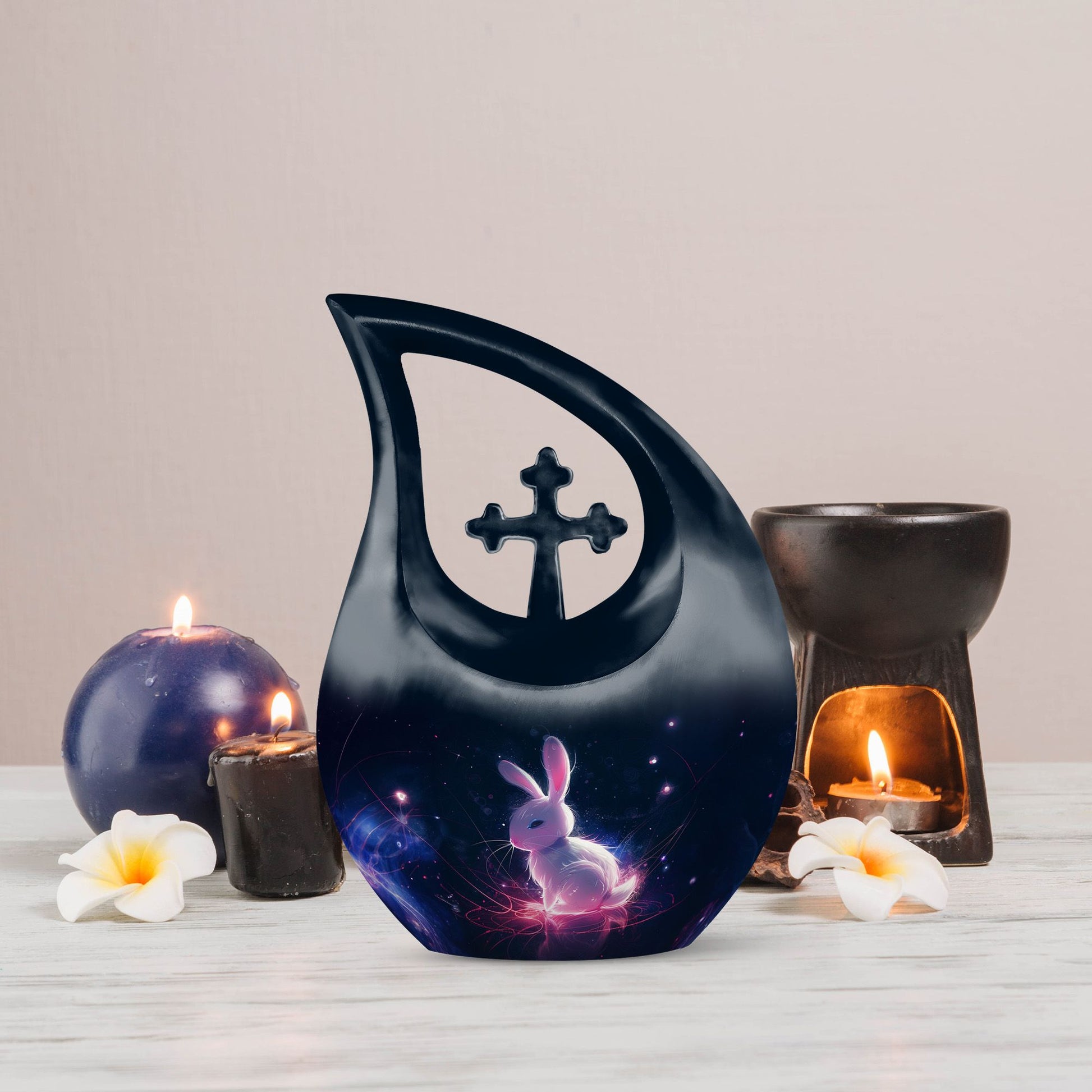 10-inch Cosmic Glow Bunny Urn,