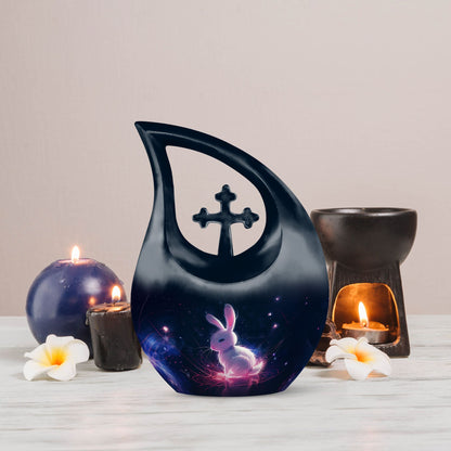 10-inch Cosmic Glow Bunny Urn,