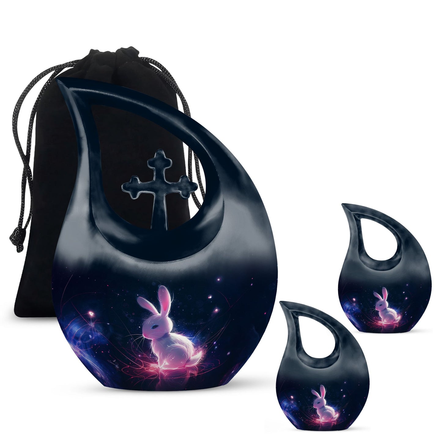 Personalized Rabbit Memorial Urn for Pet Ashes - 10-inch, 200 cu in - Yatskia