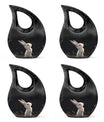 Black Baby Bunny Cremation Urn - Mini Urns For Pet Ashes