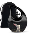 Black Baby Bunny Cremation Urn - Mini Urns For Pet Ashes
