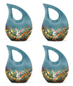 Colorful Flowers & Bunny Cremation Urn - Pet Urn For Ashes