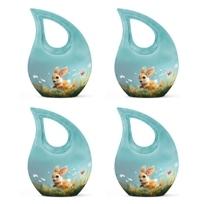 Joyful Meadow Bunny Cross Drop large urn 