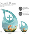Joyful Meadow Bunny Cross Drop large urn 