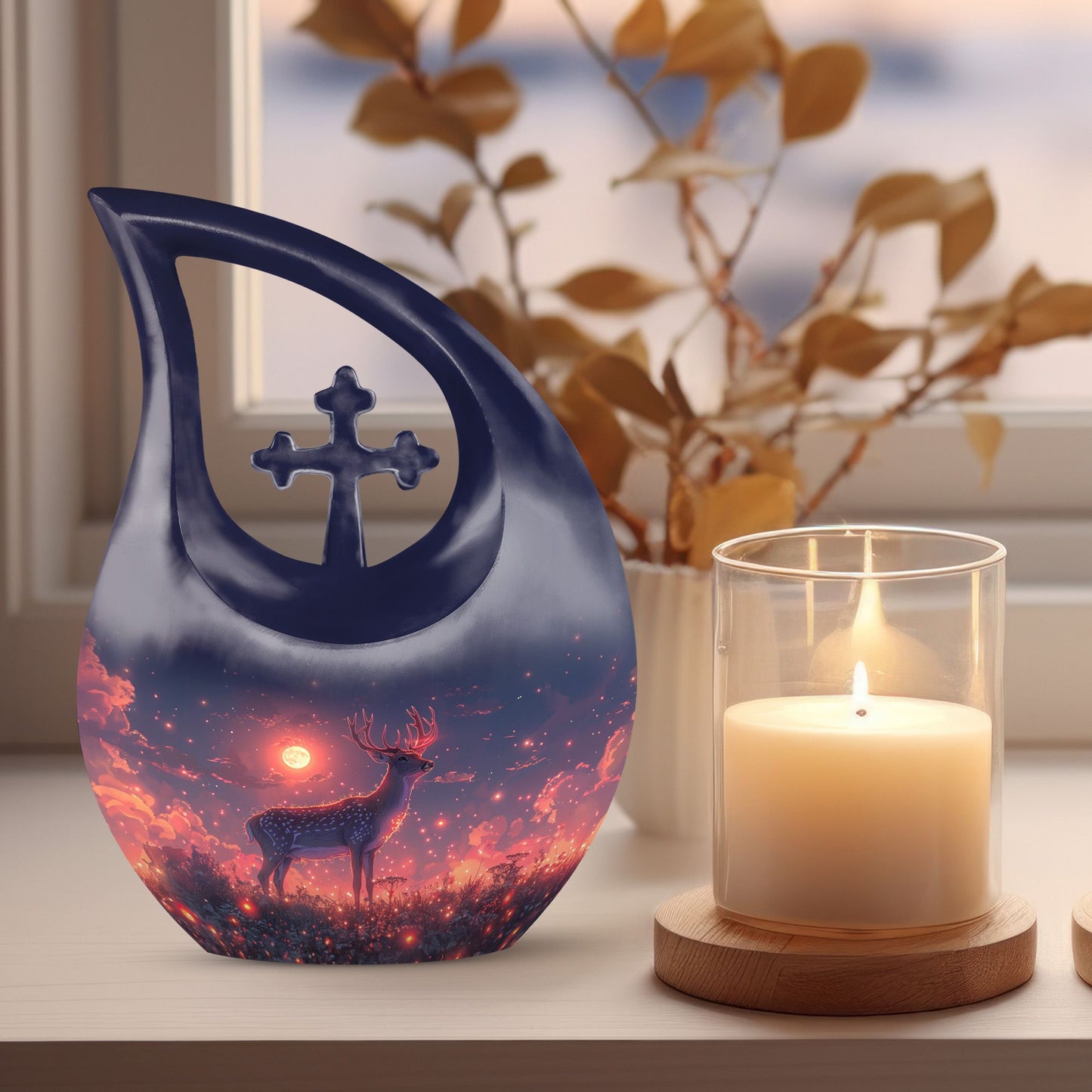 Enchanted Forest Stag Urn, 