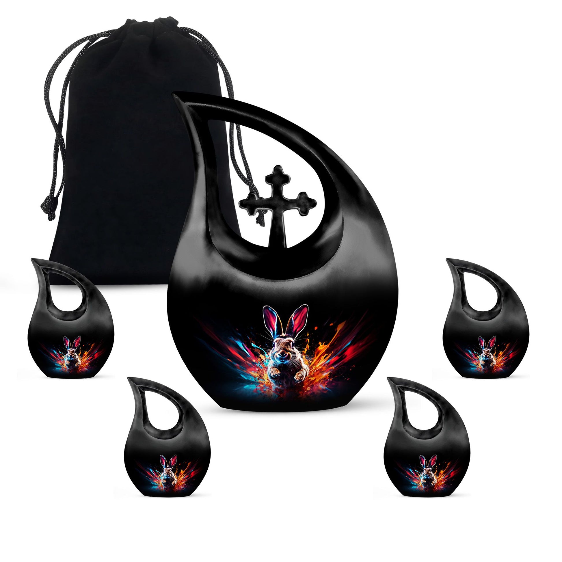 10 Inch Tall Supernova Rabbit Burst Urn