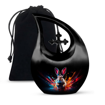 Personalized Rabbit Cremation Urn for Pet Ashes - 10-inch, 200 cu in - Yatskia