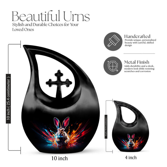 10 Inch Tall Supernova Rabbit Burst Urn