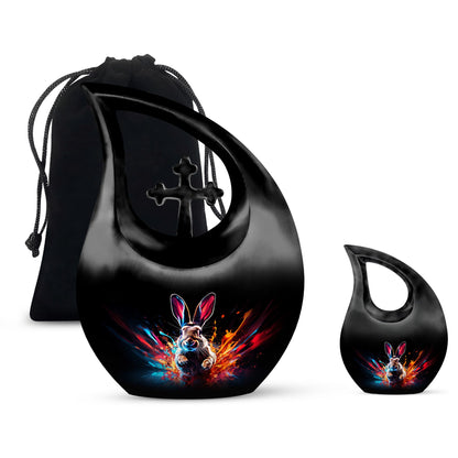 Personalized Rabbit Cremation Urn for Pet Ashes - 10-inch, 200 cu in - Yatskia