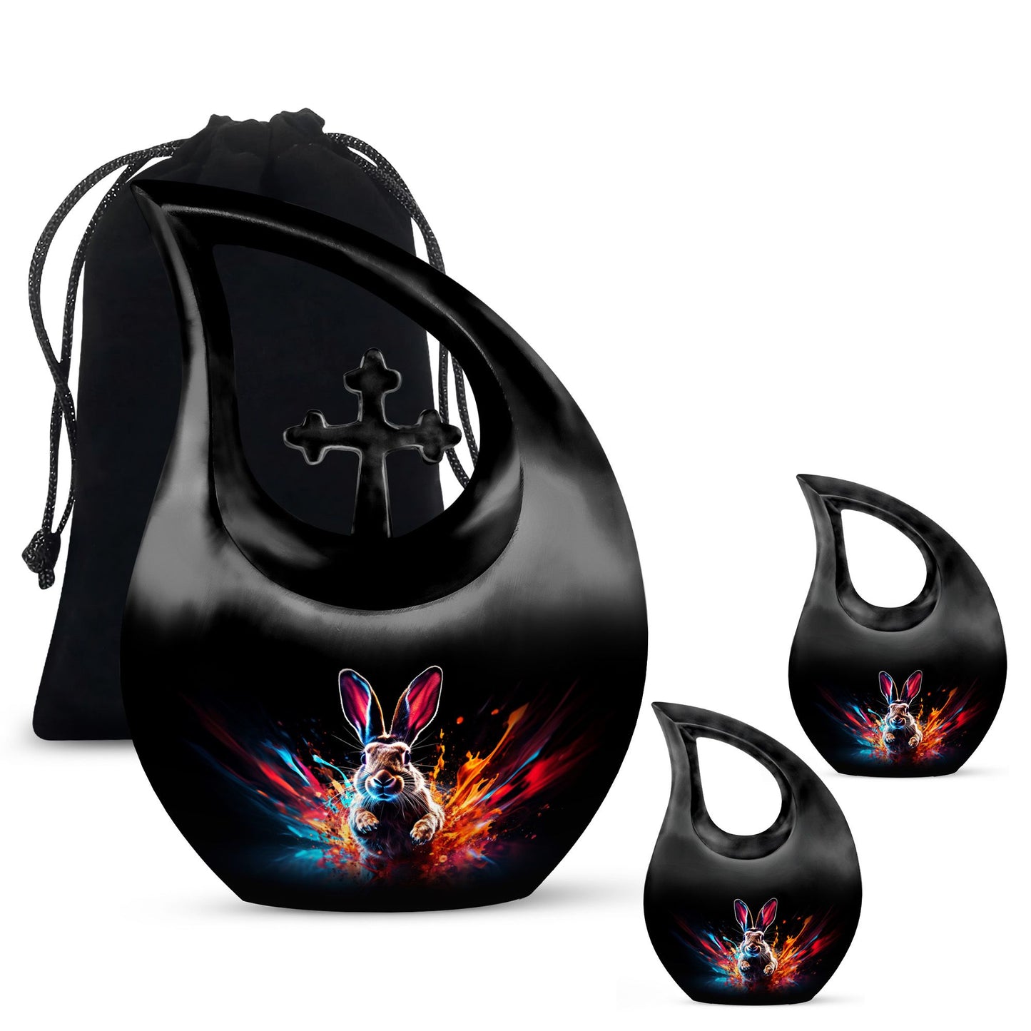 10 Inch Tall Supernova Rabbit Burst Urn