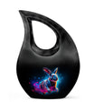 Vibrant Nebula Bunny 10 inch Large Urn 