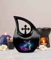 Vibrant Nebula Bunny 10 inch Large Urn 