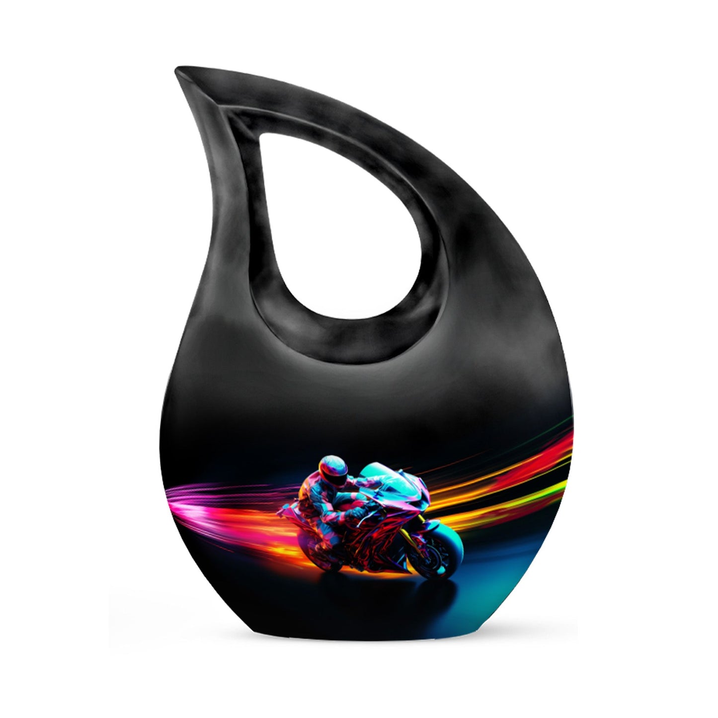 Personalized Motorcycle Cremation Urn for Dad - 10-inch, 200 cu in - Yatskia