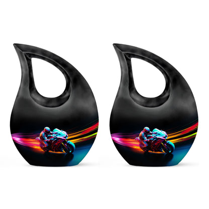 Personalized Motorcycle Cremation Urn for Dad - 10-inch, 200 cu in - Yatskia