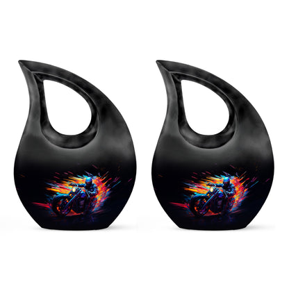Personalized Motorcycle Cremation Urn for Adults - 10-inch, 200 cu in - Yatskia
