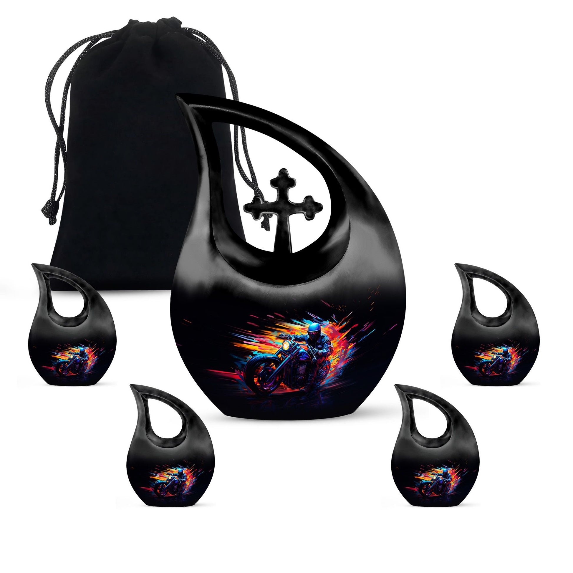 Racing Biker Urn for Human Ashes - Cremation Urns For Adults