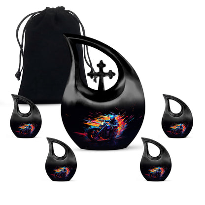 Personalized Motorcycle Cremation Urn for Adults - 10-inch, 200 cu in - Yatskia