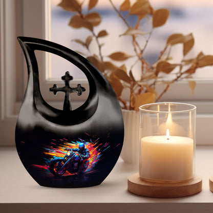 10-inch Neon Blaze Rider Urn,