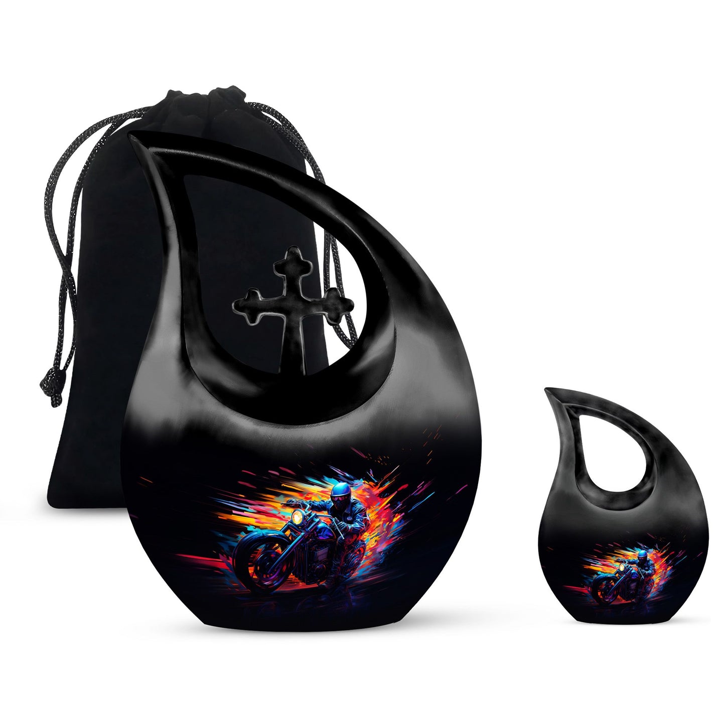 10-inch Neon Blaze Rider Urn,