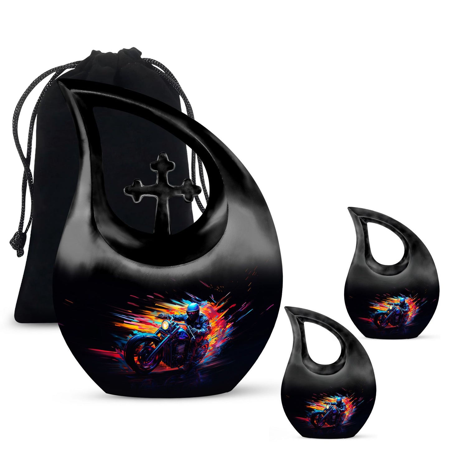 10-inch Neon Blaze Rider Urn,