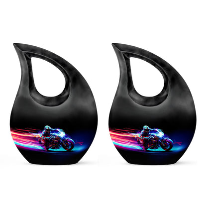 Racing Flame Motorbike themed Cross Drop design 