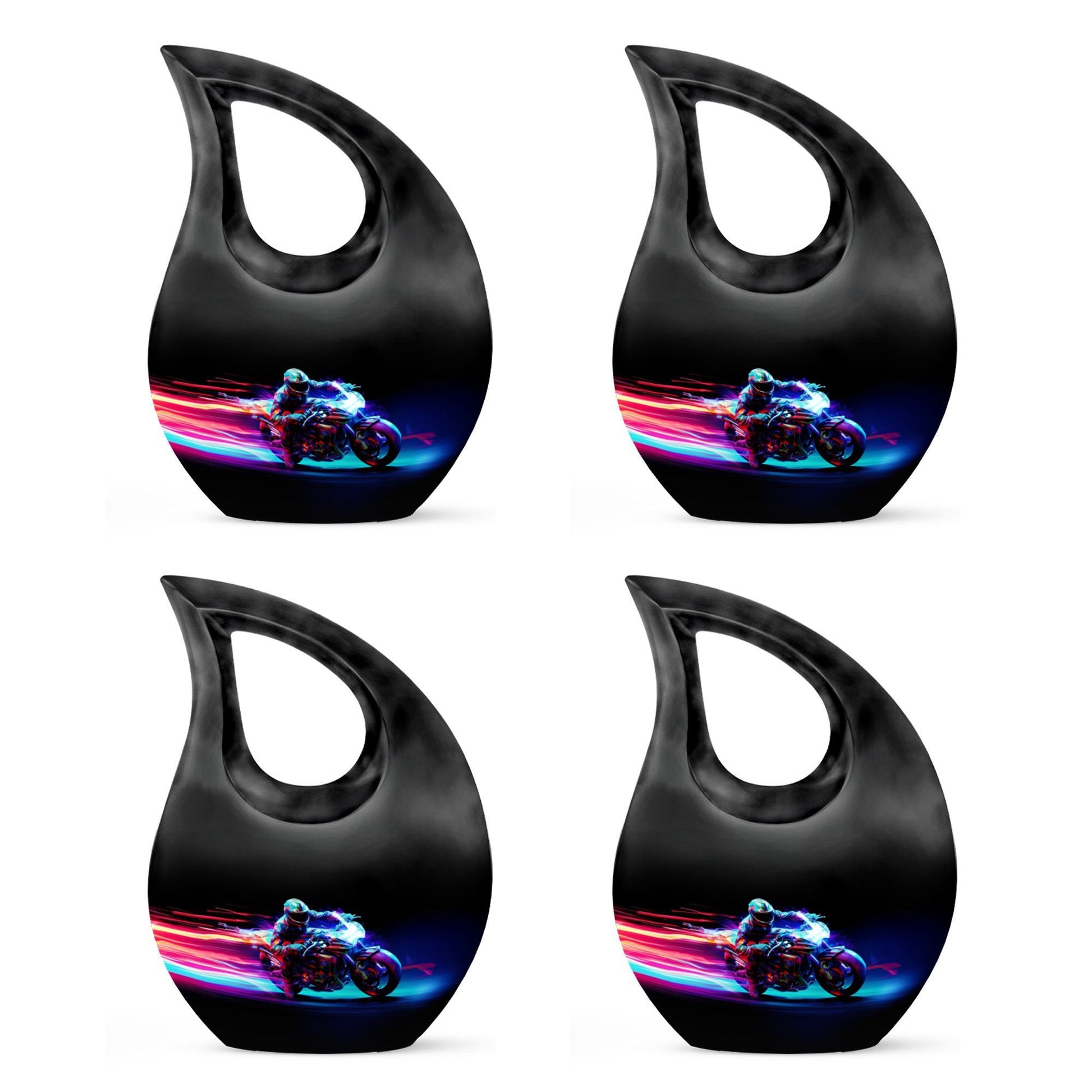 Racing Flame Motorbike themed Cross Drop design 