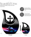 Racing Flame Motorbike themed Cross Drop design 