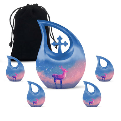 10-inch Winter Dream Stag Urn 