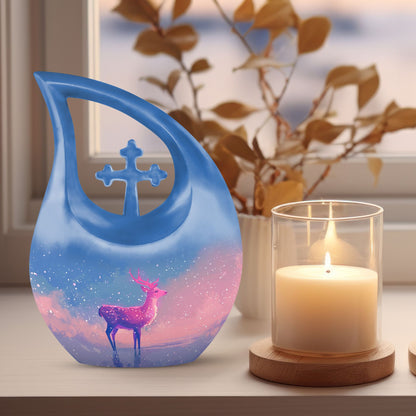10-inch Winter Dream Stag Urn 