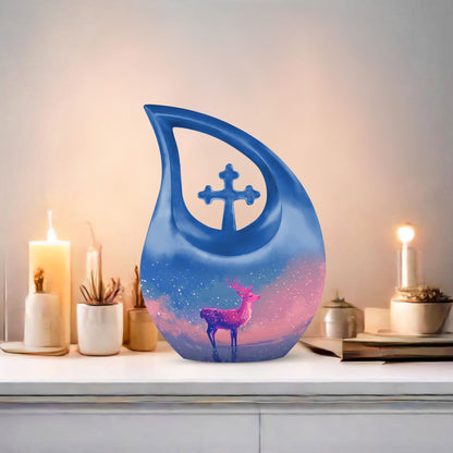 10-inch Winter Dream Stag Urn 