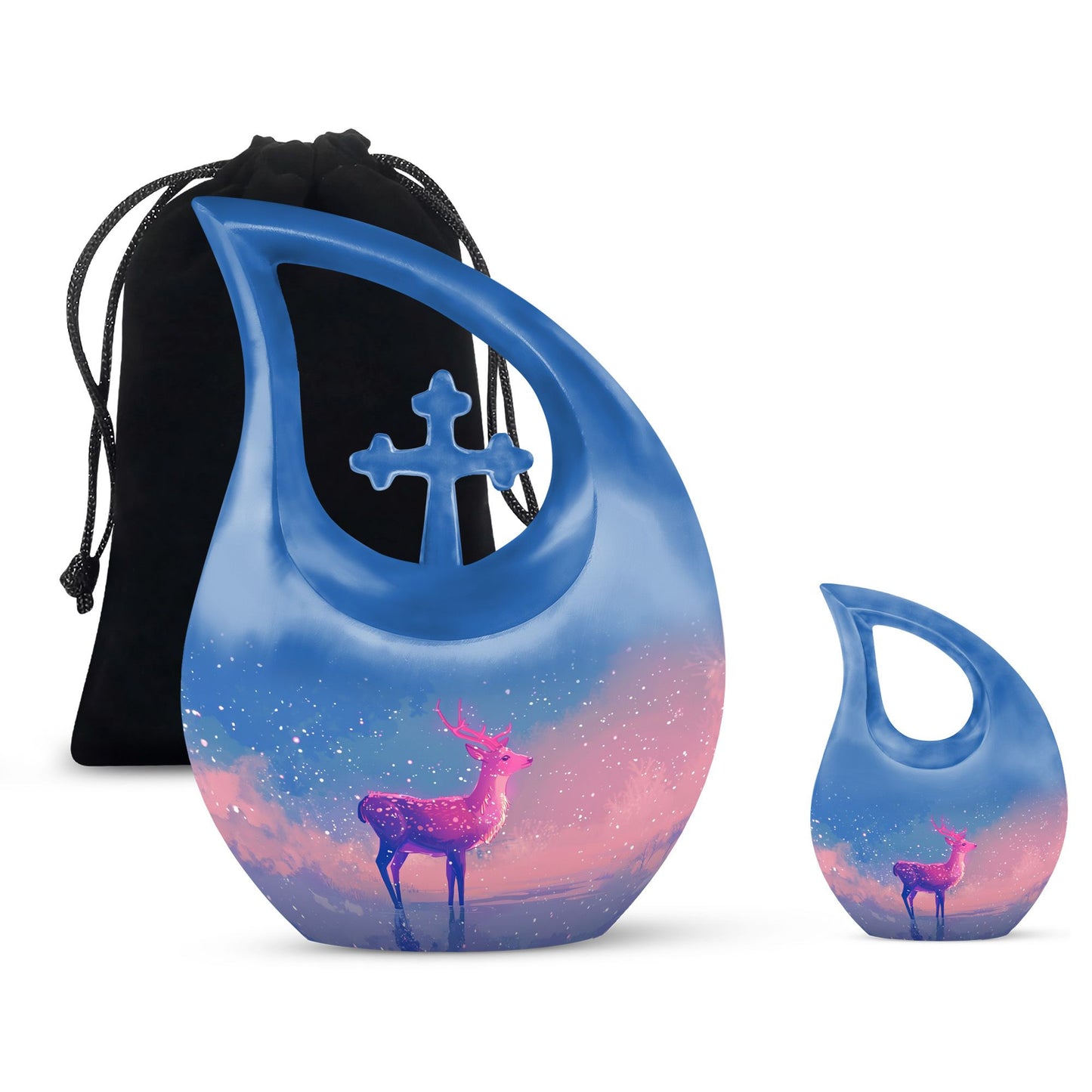 Personalized Deer Cremation Urn for Human Ashes - 10-inch, 200 cu in - Yatskia