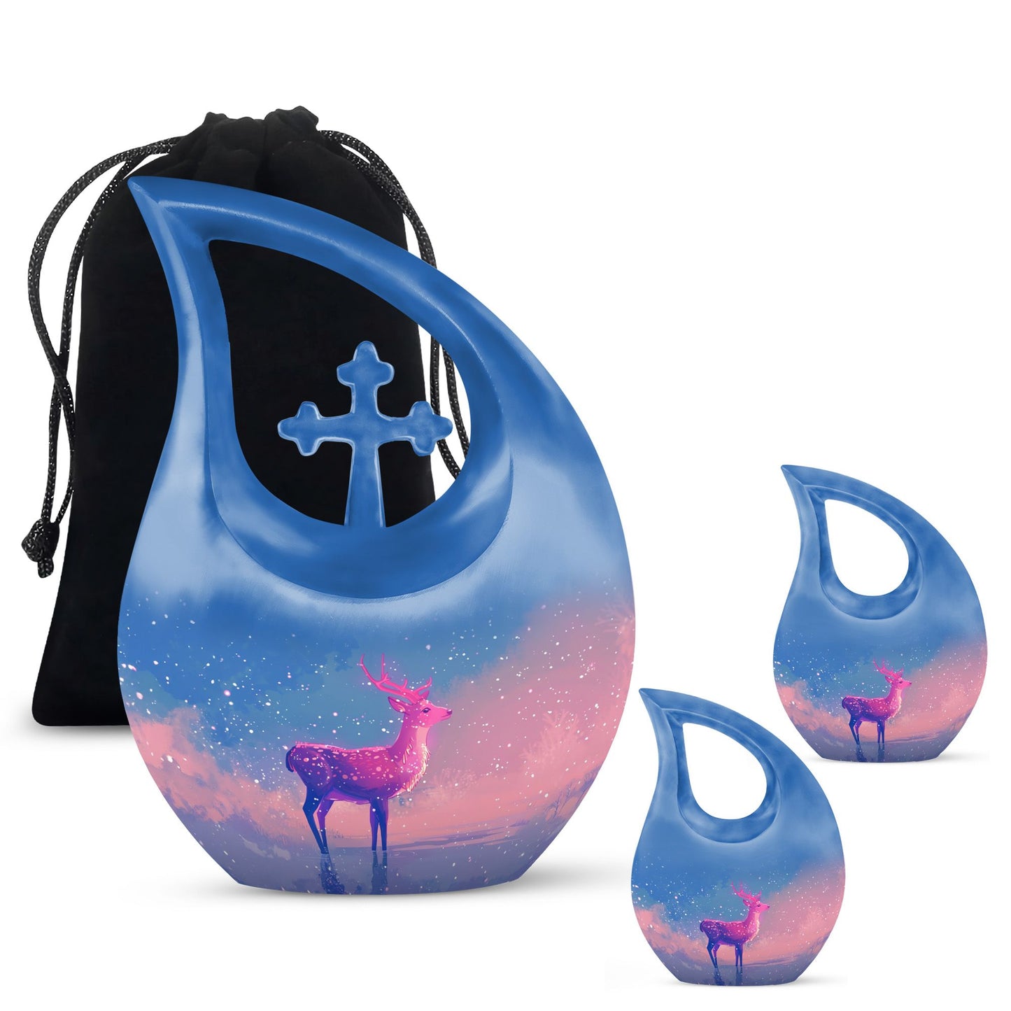 10-inch Winter Dream Stag Urn 
