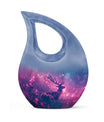 Deer Themed Cremation Urn - Purple and Blue Color Urns For Human Ashes