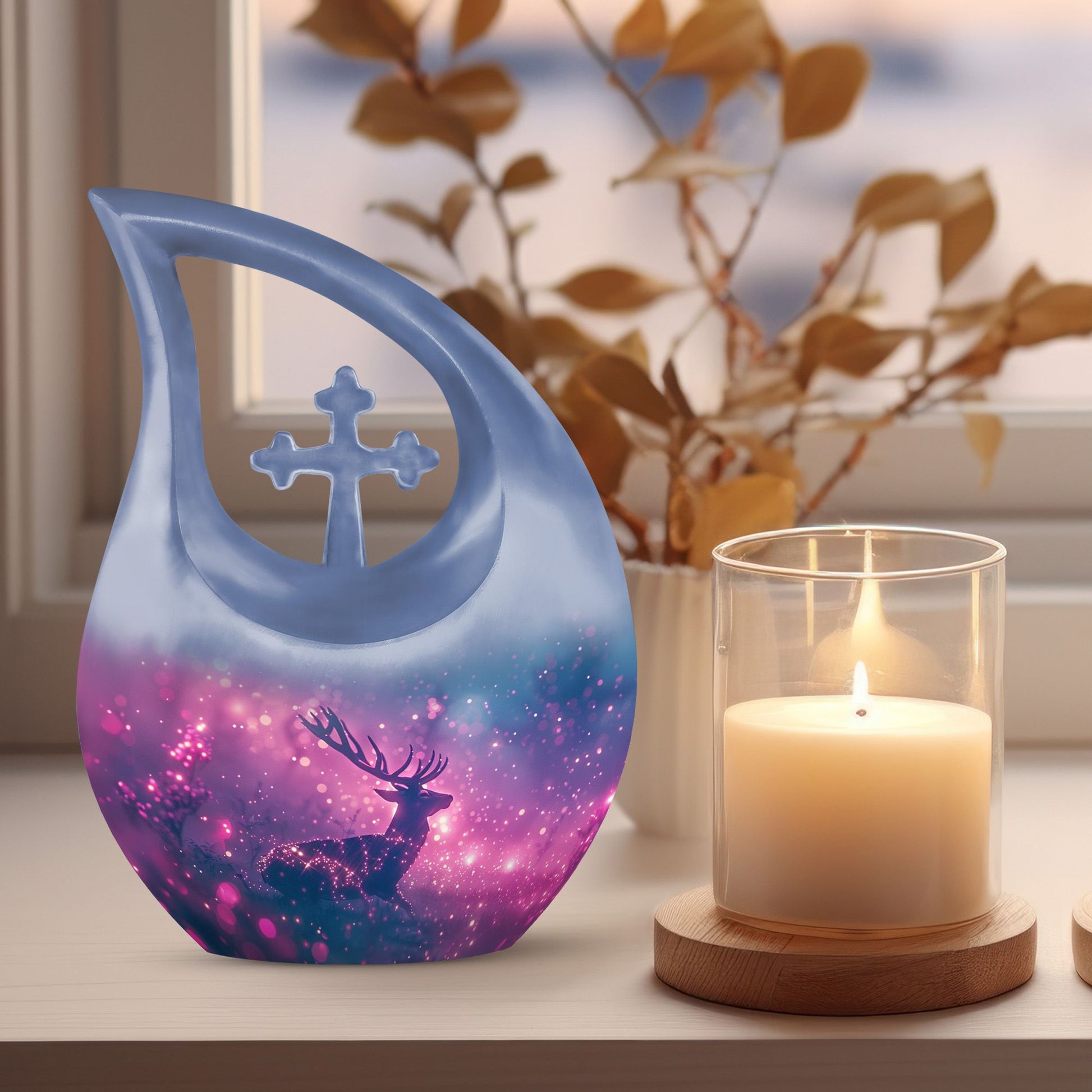 10 inch Magical Twilight Stag Urn 