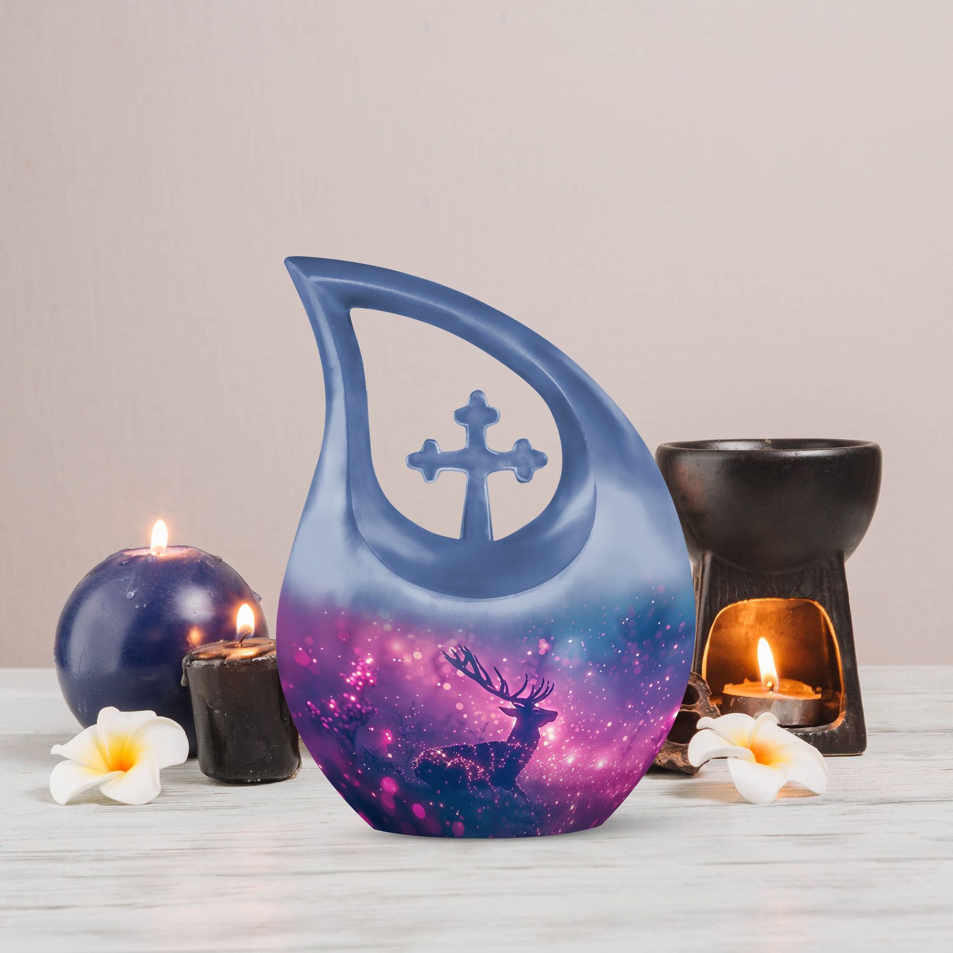10 inch Magical Twilight Stag Urn 