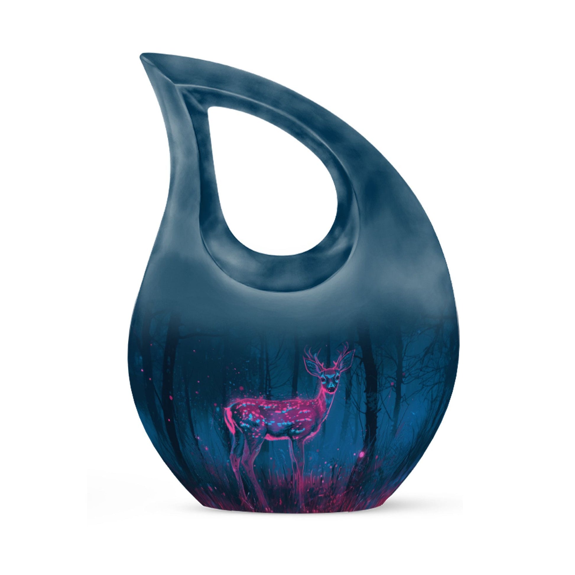 10-inch Neon Forest Deer Urn