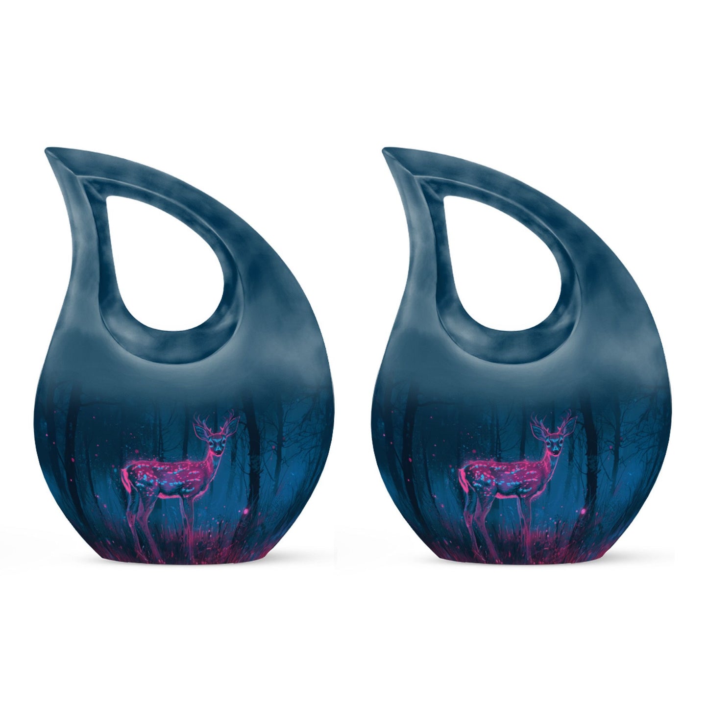 10-inch Neon Forest Deer Urn