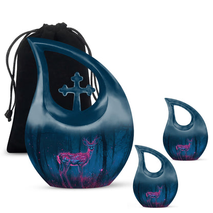 Personalized Deer Cremation Urn for Human Ashes - 10-inch, 200 cu in - Yatskia