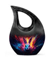 Colorful Bunny Burial Urn for Ashes – Artistic Rabbit Memorial Urn