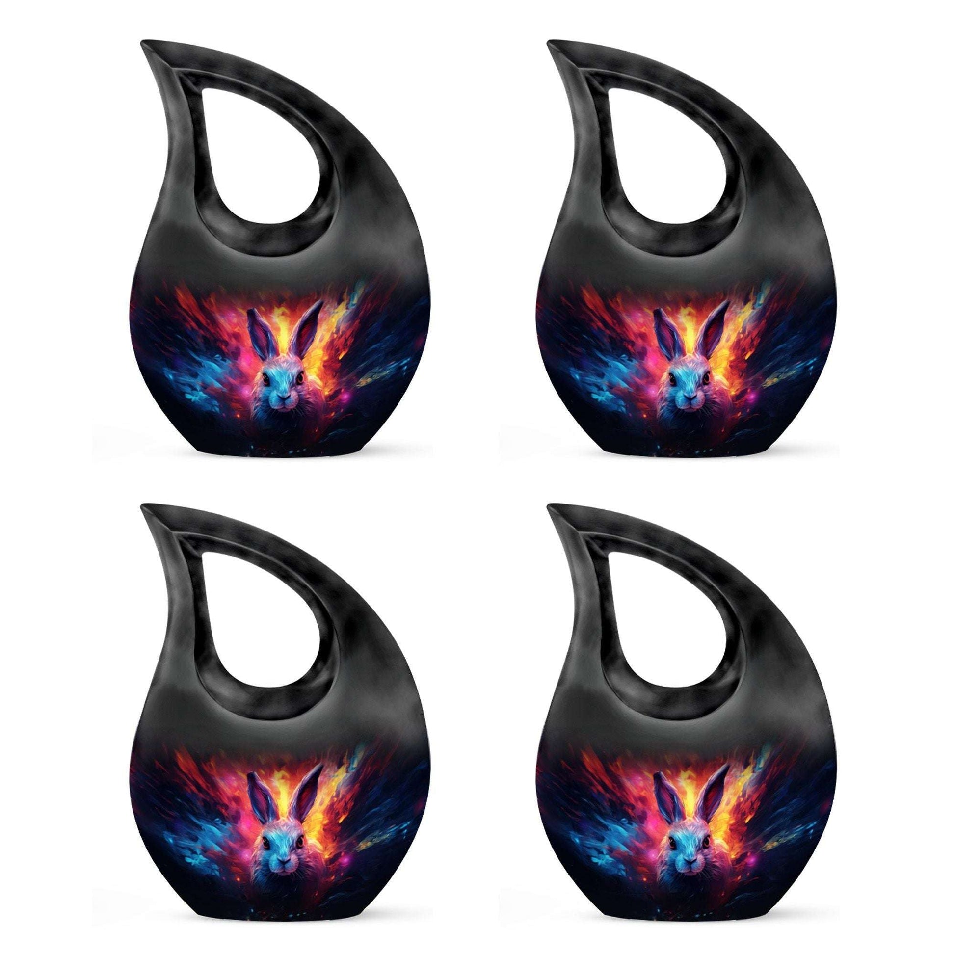 10-inch Firestorm Cosmic Bunny Urn,