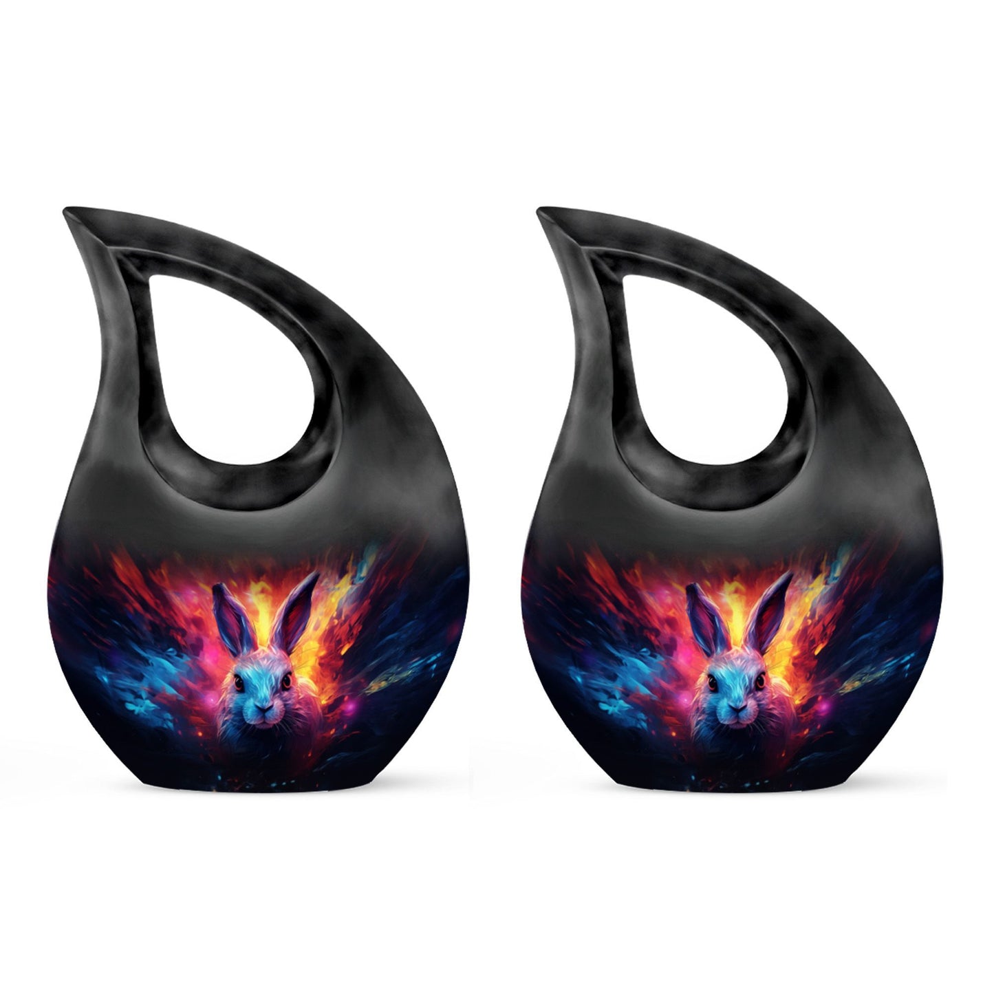 10-inch Firestorm Cosmic Bunny Urn,
