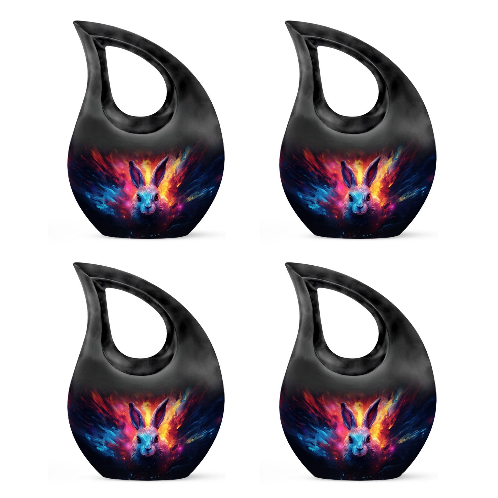 10-inch Firestorm Cosmic Bunny Urn,