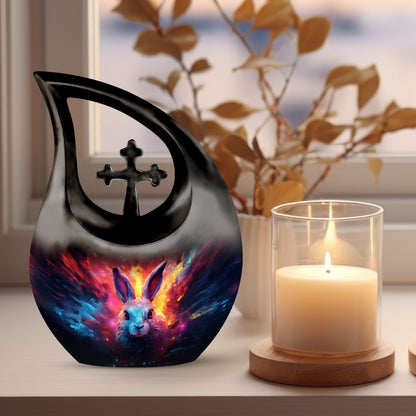 10-inch Firestorm Cosmic Bunny Urn,