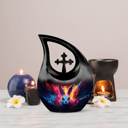 10-inch Firestorm Cosmic Bunny Urn,