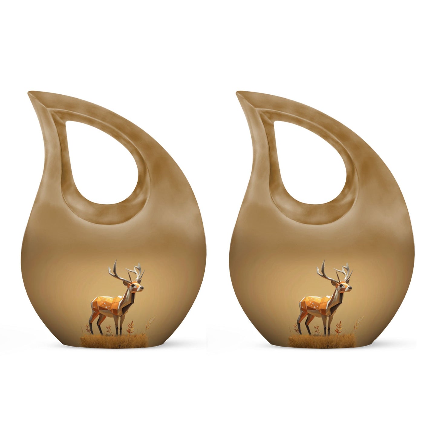 Personalized Deer Cremation Urn for Human Ashes - 10-inch, 200 cu in - Yatskia