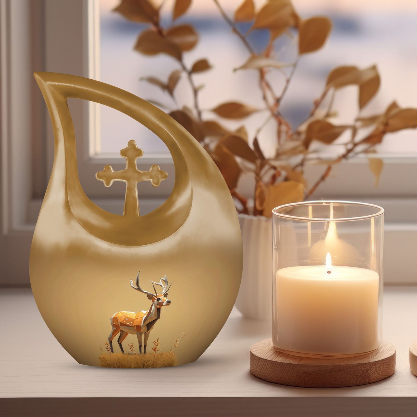 Geometric Autumn Dee Urn, 