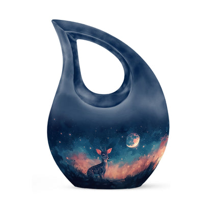 Personalized Deer Cremation Urn for Human Ashes - 10-inch, 200 cu in - Yatskia