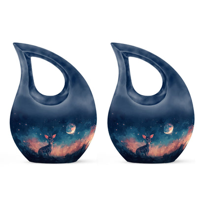 Personalized Deer Cremation Urn for Human Ashes - 10-inch, 200 cu in - Yatskia