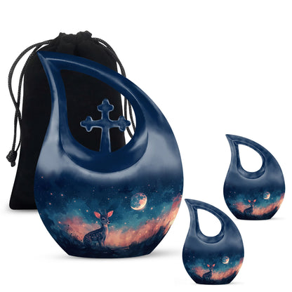 Personalized Deer Cremation Urn for Human Ashes - 10-inch, 200 cu in - Yatskia