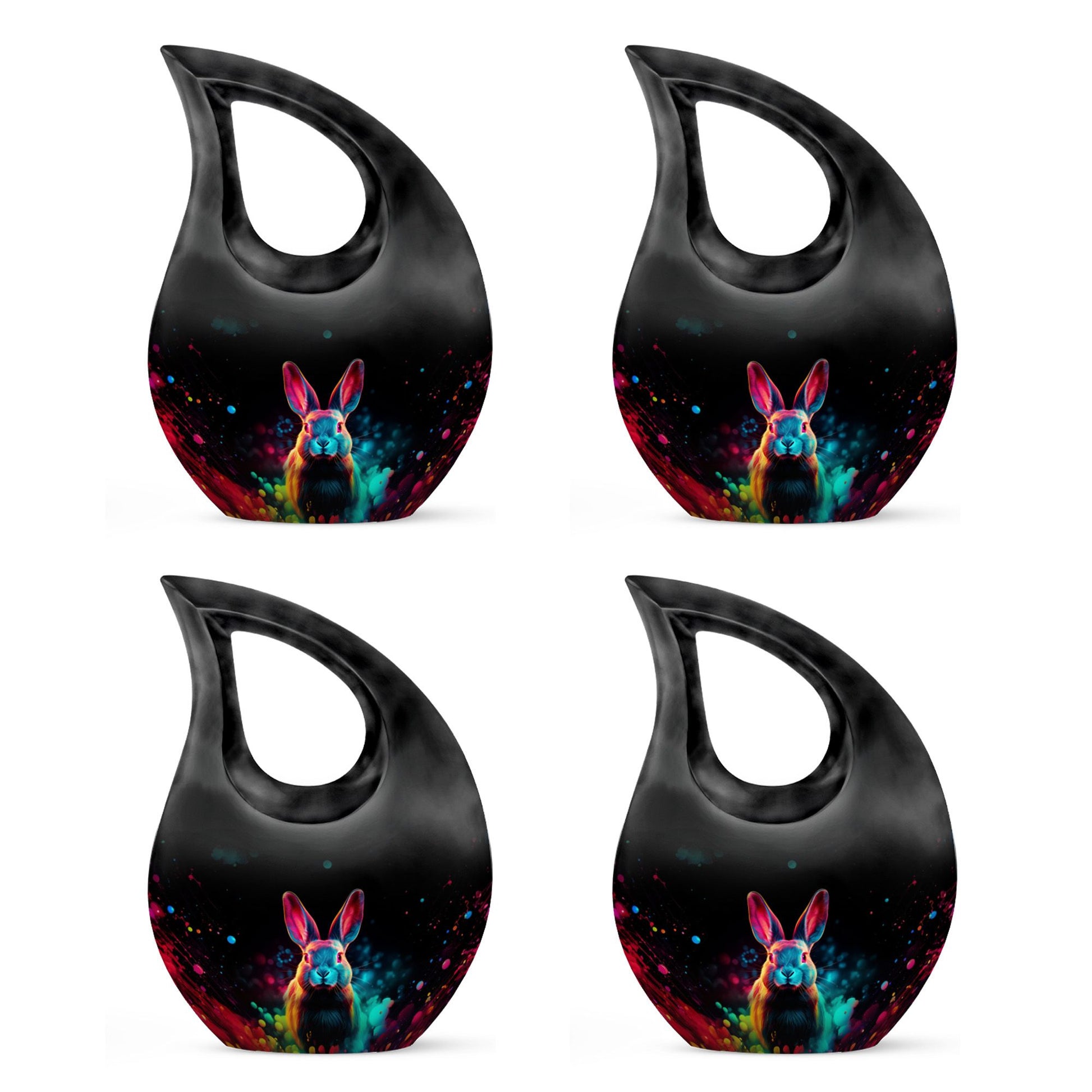 Colorful Rabbit Cremation Urn for Human Ashes - Urn for Mom and Dad